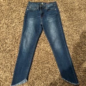 Girls Size 14 Seven7 for all Mankind ankle skinny jeans" EUC" Medium wash